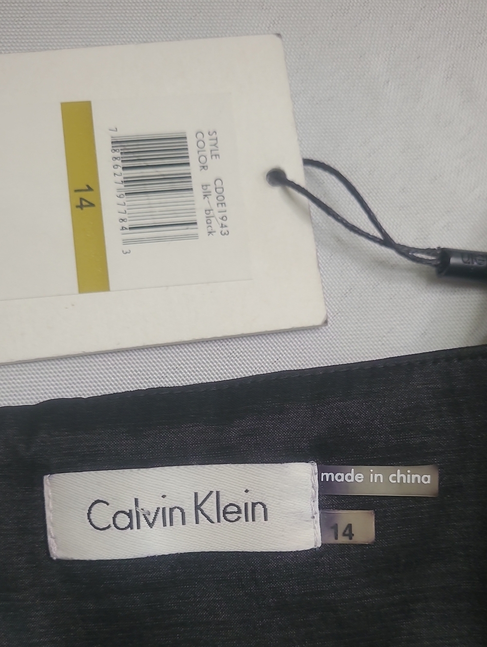 Calvin Klein Little Black Dress. NWT! Size 14 - Picture 3 of 3